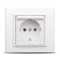 Priza Schuko Protectie Copii ST Alb Ovivo Mina