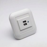 Priza Ovivo Loft 2xUSB Alb