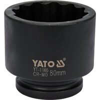 Cheie tubulară bihexagonlă de impact 80 mm 1" Yato YT-11995