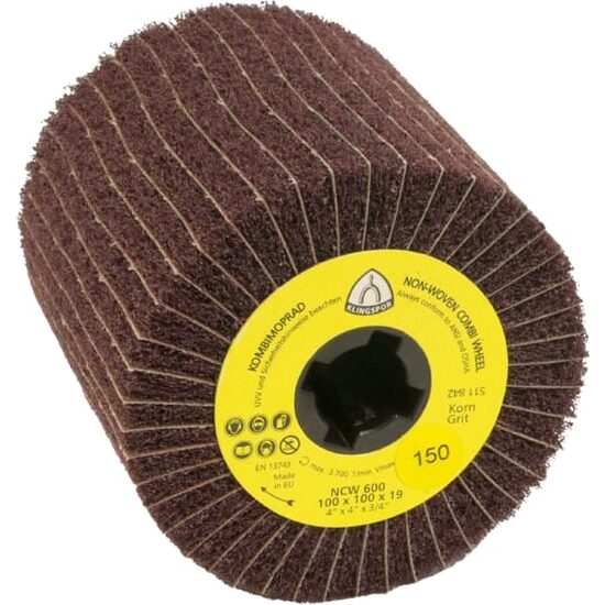 NCW 600 S Perie abraziva netesut combi, 110 x 100 x 19 mm Granula 80 Grosier, Klingspor 320246