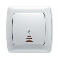 Intrerupator cap scara cu LED 10A 250V alb Viko VI-CSCL