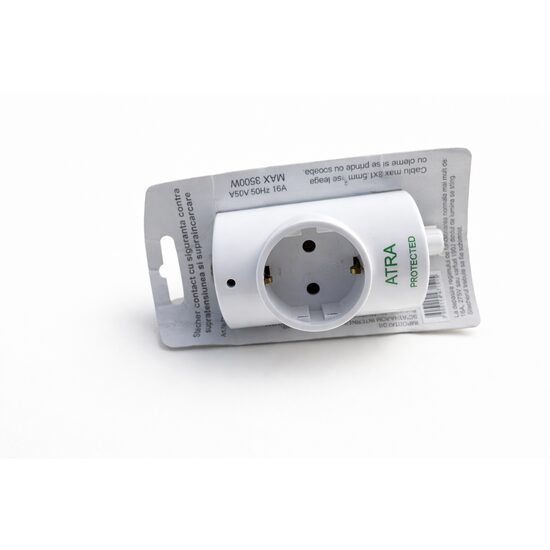 Travel Converters & Adapters Adaptor stecher cu priza cu protectie supraincarcare, led stare, 16A, Atra 7151