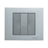 Intrerupator triplu Grano ST Metalic argintiu Ovivo 400-100200-254