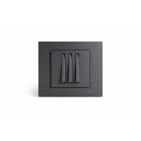 Intrerupator triplu slim Grano ST Metalic antracit Ovivo 410-130200-254