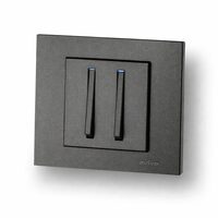 Comutator slim Grano ST Metalic fumuriu Ovivo 410-110200-202