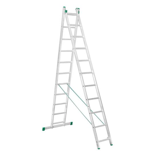 Scara aluminiu 2 tronsoane, 11 trepte, 2X11, Alverosal 7511