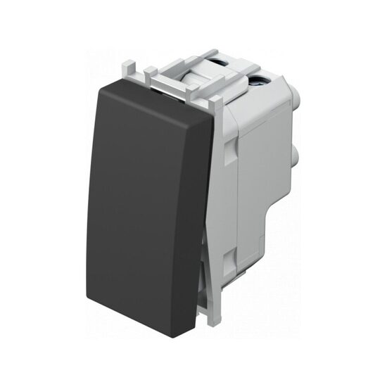 Intrerupator simplu 1 module negru, modular, Tem SM10SB-B