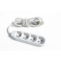 Prelungitor ceramic 4 prize 2 metri cu cablu 3x1 (4P 2M) Valcor VLC12008