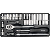 Trusa tubulare 1/4", 23 buc Yato YT-14421