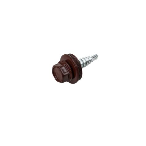 Surub tabla autoforant pentru lemn cap hexagonal 4.8x35mm RAL 3009 Gbo 250buc/cut