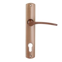 Set manere din aluminiu cu sild pentru usa de interior cu cilindru finisaj maro 90mm Yale A 671 RVG AP