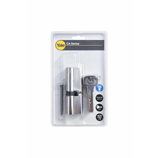 Cilindru siguranta alama nichelat 40x50mm 5 chei cu amprenta Yale 1000 A 01 CAN 40X50