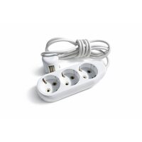 Prelungitor ceramic 3 prize 2 metri cu cablu 3x1 (3P 2M) Valcor VLC12010