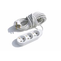 Prelungitor ceramic 3 prize 10 metri cu cablu 3x1 (3P 10M) Valcor VLC12012