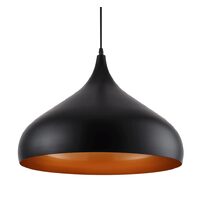 Pendul Minimalist Negru+Orange 1xE27 60W
