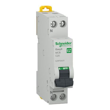 Specialty Electrical Switches & Relays Siguranta intrerupator automat 1P+N 25A C 4.5KA Easy 9 Schneider EZ9P32625