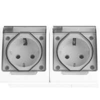 Priza Dubla cu Capac PT IP54